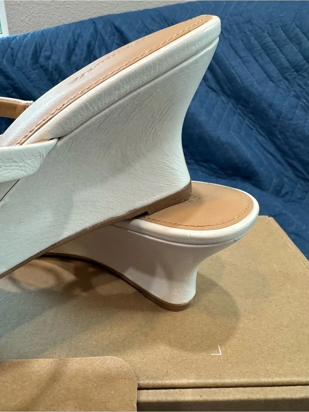 Madewell Ivory Double-Strap Slide Wedges